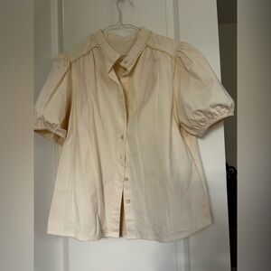 Cream Puff Sleeve Women's Top